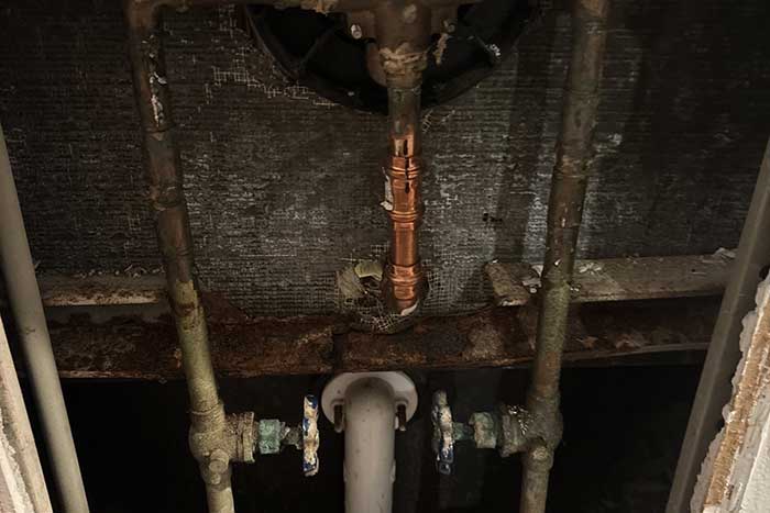 Before Pipeline Leak Replacement Before Pipeline Leak Replacement